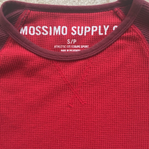 Mossimo Supply Co. Red and Maroon Henley Shirt - Picture 2 of 3